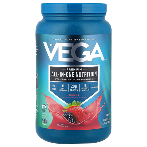 Vega, премиальный комплекс питательных веществ, с ягодным вкусом, 688 г (1 фунт, 8,3 унции)