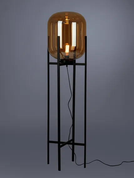 Напольный светильник Bottle 140 см, янтарное стекло
