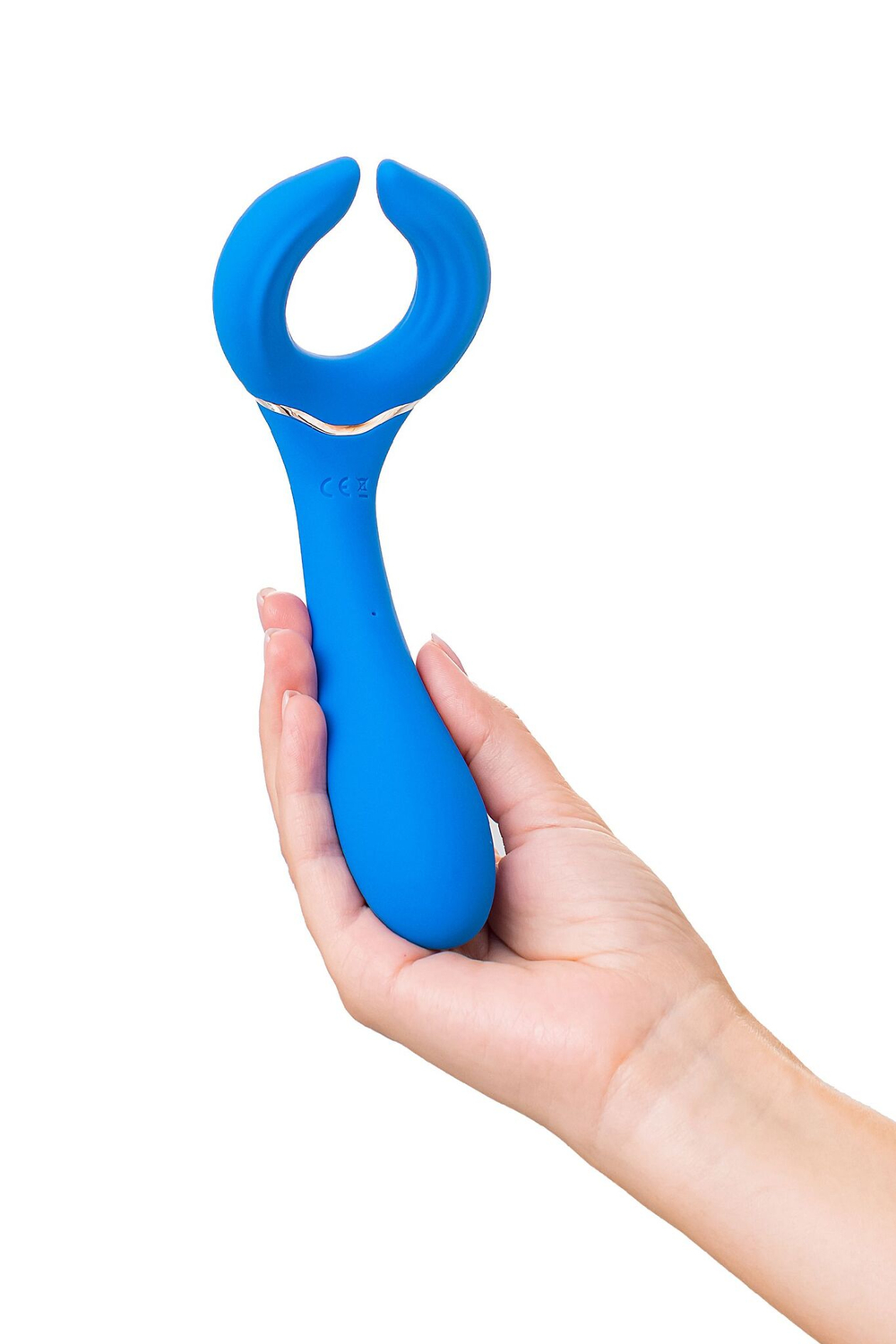 Голубой многофункциональный вибратор Whally - 18,5 см. (Цвет: голубой)