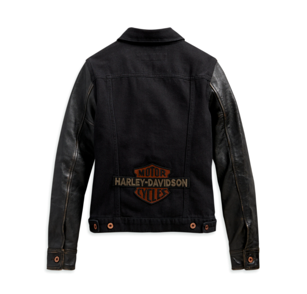 Куртка Logo Leather Sleeve Denim Harley-Davidson