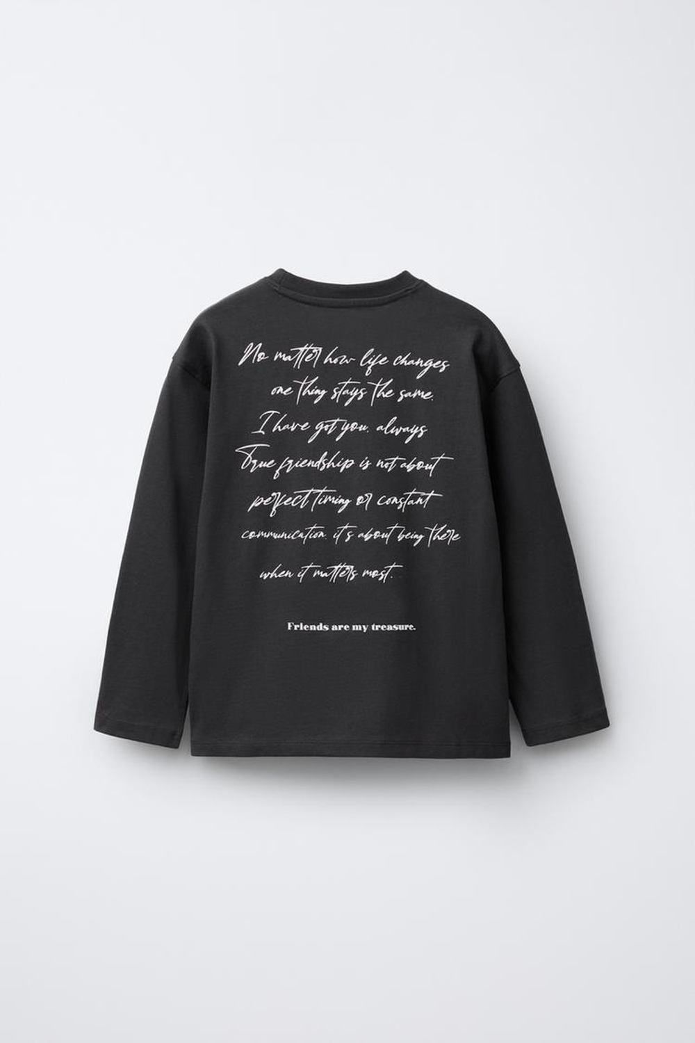 ZARA ЛОНГСЛИВ С ФОТОПРИНТОМ «БАЛЕТ», АНТРАЦИТОВО-СЕРЫЙ