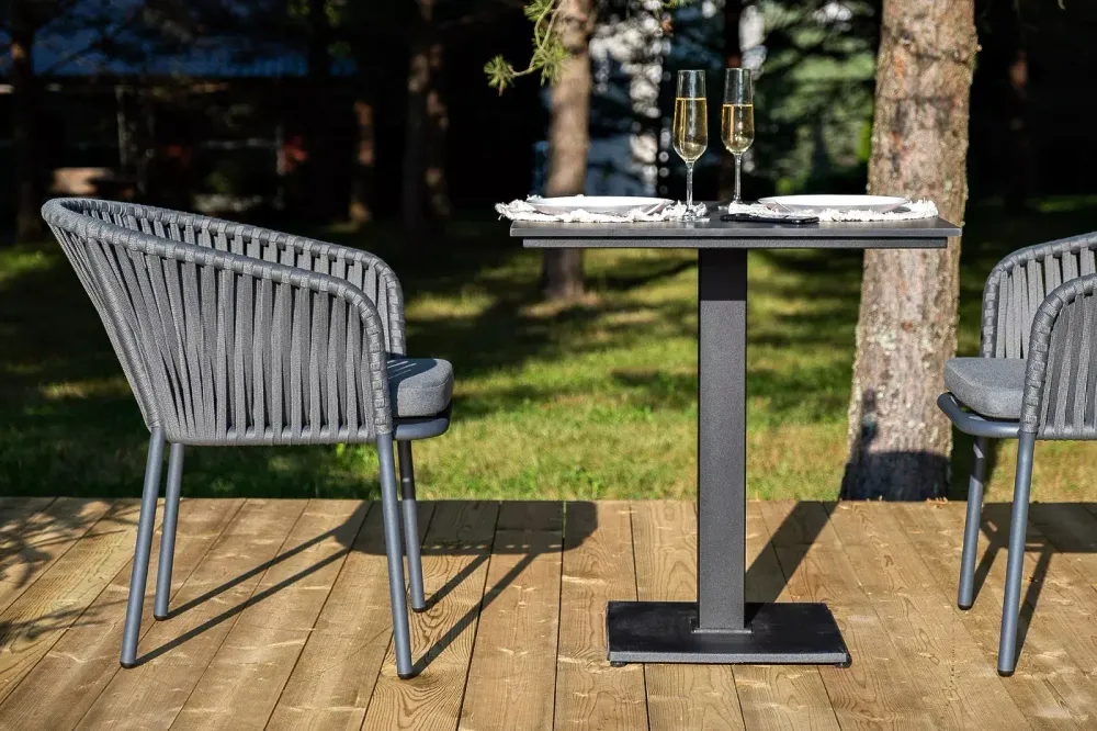 "Каффе" обеденная группа на 2 персоны, цвет "серый гранит"