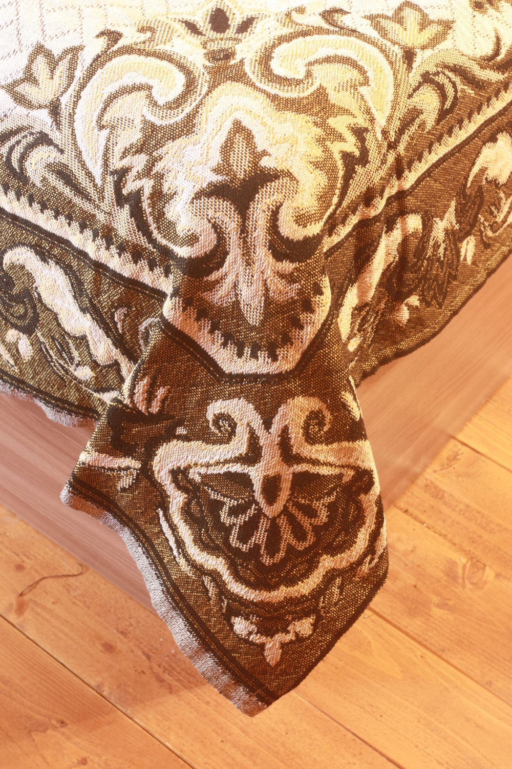 Покрывало 1,5 спальное, Гобелен с размерами: 147x210 см / накидка на диван, кровать, рис. Рапсодия (голубой)