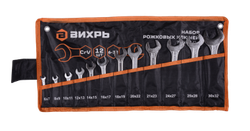 Набор рожковых ключей Вихрь 12 шт. 6 - 32, в чехле