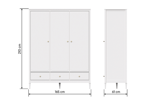 Шкаф Elit 3-х створчатый (белый)