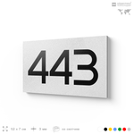 Номер на дверь 443, табличка на дверь для офиса, квартиры, кабинета, аудитории, склада, белая 120х70 мм, Айдентика Технолоджи