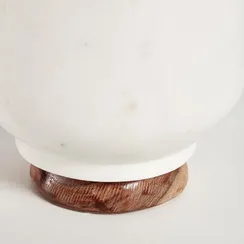 Cinderella Пестик и ступка из белого мрамора и дерева