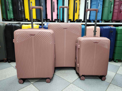 Чемодан Большой (L) полипропилен "Mironpan" съёмные колёса