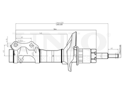 Амортизатор масляный передней подвески UNIO SAB-20033