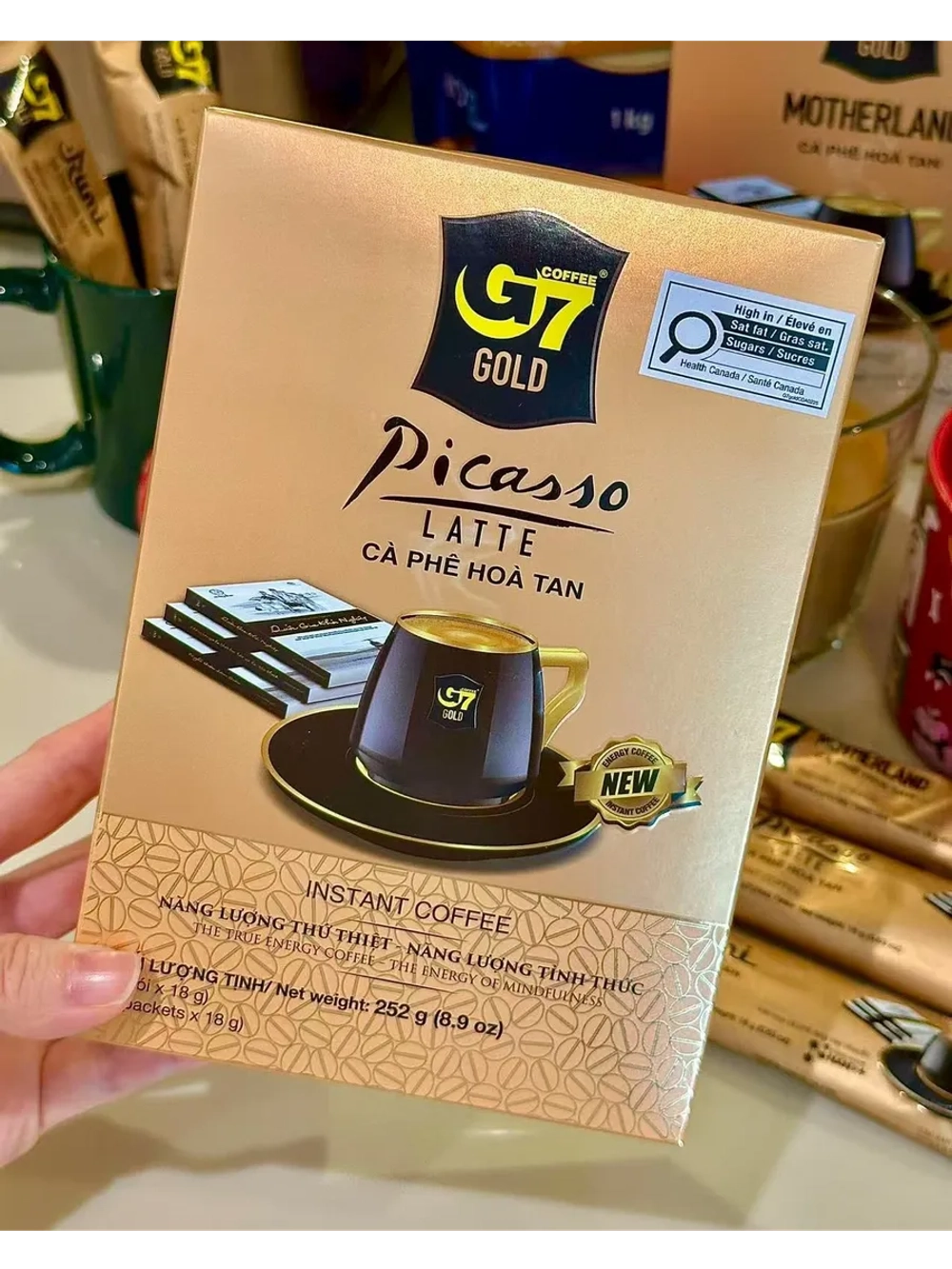 Вьетнамский растворимый кофе Премиум G7 Gold Picasso Latte (14 стиков) 252 г