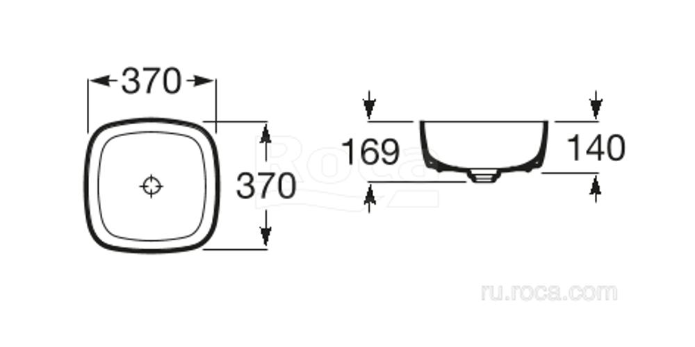Раковина Roca Inspira Soft 37х37 327502000