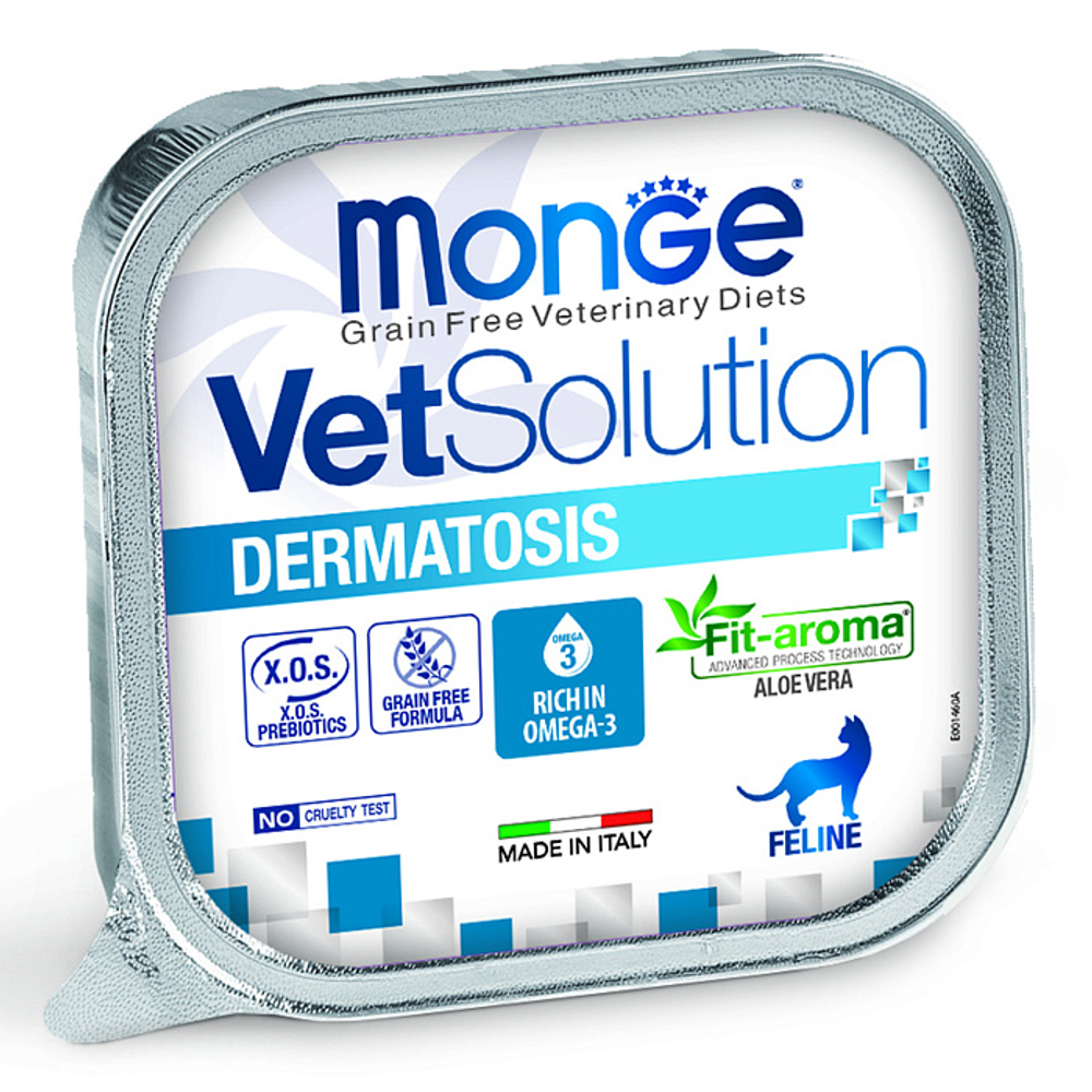 Диетический корм Monge VetSolution Cat Dermatosis Дерматозис для кошек при заболеваниях кожи 100 г