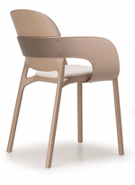 Кресло пластиковое с обивкой Scab Design Hug, карамельный