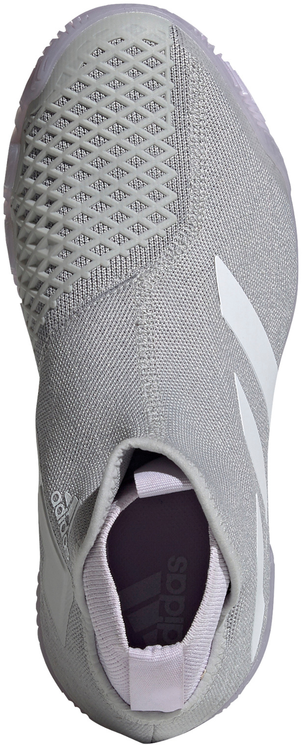 Женские теннисные кроссовки Adidas Stycon Laceless W - grey two/cloud whie/purple tint