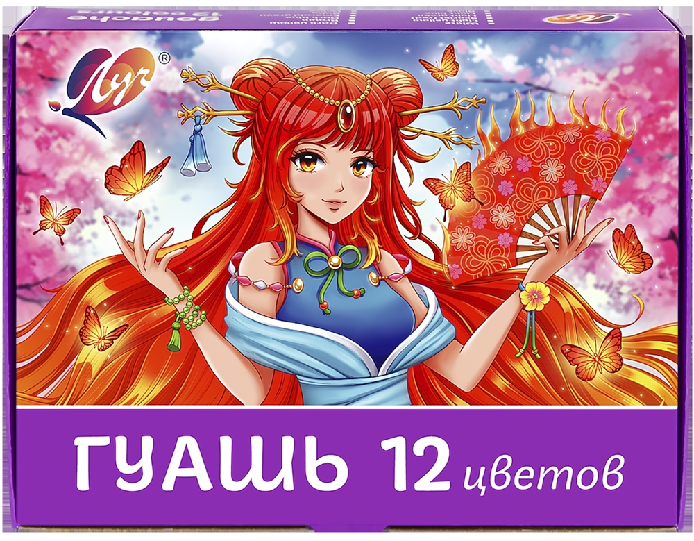 Гуашь 12 цв. 15мл "Аниме" (Луч)