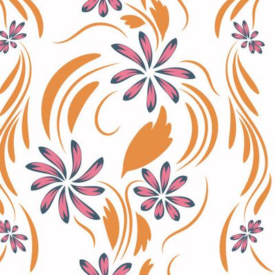 Folk flowers pattern