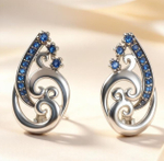 Ювелирные серьги из серебра 925 пробы