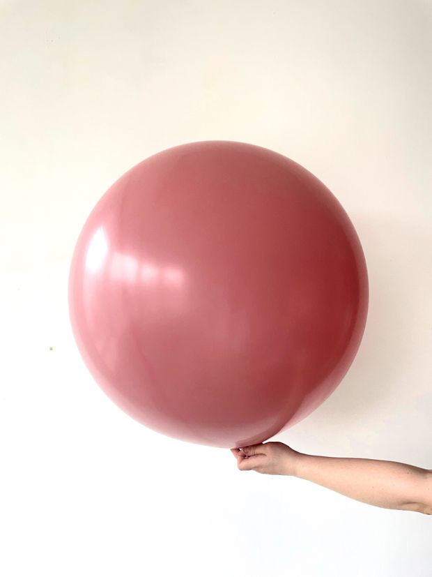 S шар гигант 24"/60 см пастель, розовое дерево/Rosewood (БГ-90)