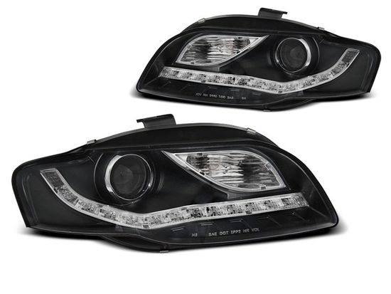 Передние фары DAYLIGHT LED IND. BLACK для Audi A4 B7