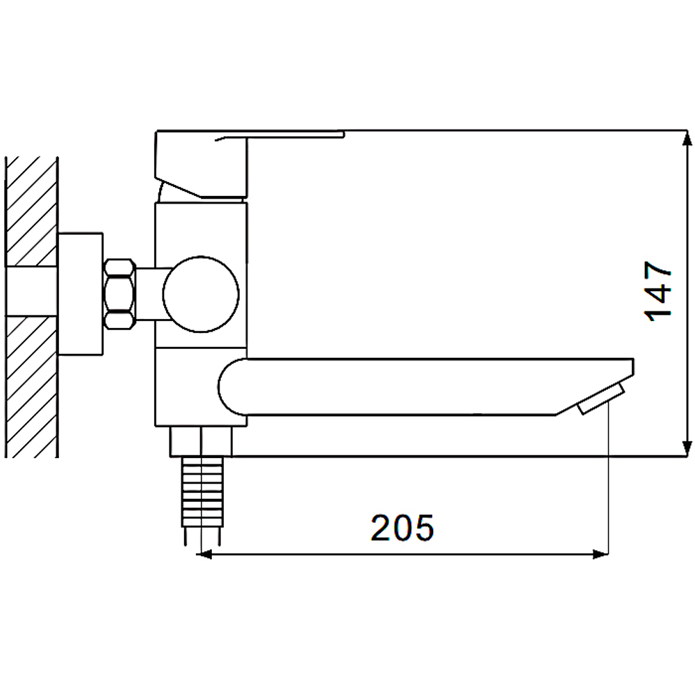 Смеситель для ванны Oute T40 T40102