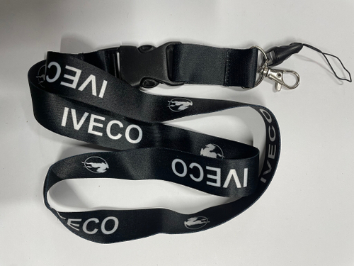 Iveco (черный) / Брелок, шнурок для ключей на шею Iveco (Ивеко), ланъярд, крафт, черный (1 шт)