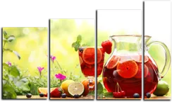 Модульная картина "Цитрусовый напиток"