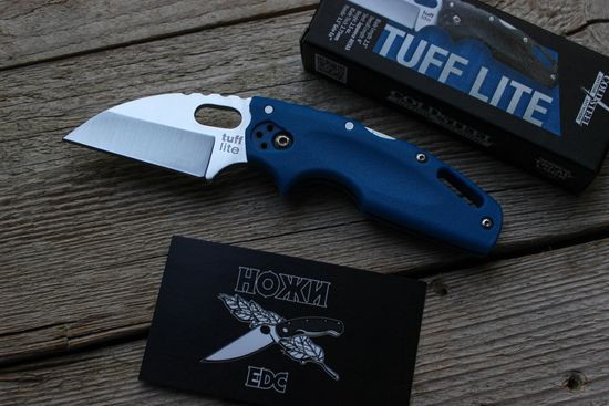 Складной нож Cold Steel 20LTB Tuff Lite Plain Edge Blue c клинком из стали AUS-8A, рукоять Grivory (Griv-Ex)
