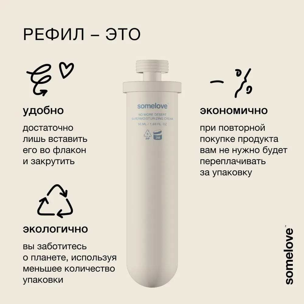 Somelove Крем для глубокого увлажнения кожи лица no more desert 50 мл