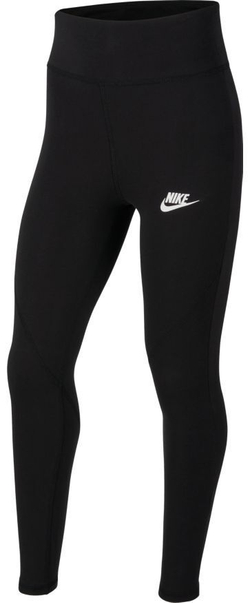 Штаны для девочки теннисные Nike Sportswear Favorites Graphix High-Waist Legging G - черный
