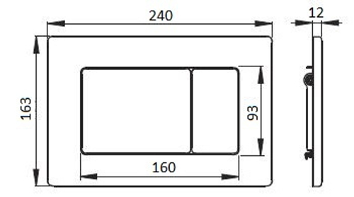 Boheme Кнопка для инсталляции, нерж.сталь MATT WHITE