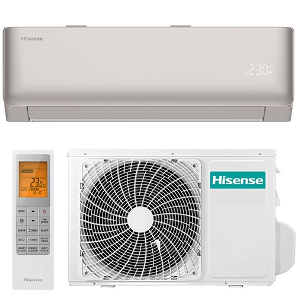 Сплит-система инверторного типа Hisense VIBE PRO AS-10UW4RLCHD00(C), шампань