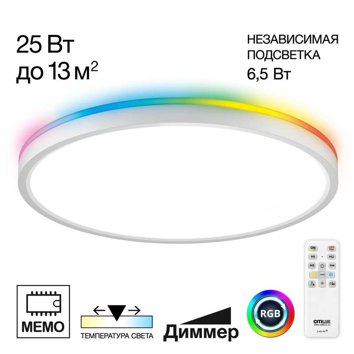 Потолочный светодиодный светильник Citilux Norma CL749320