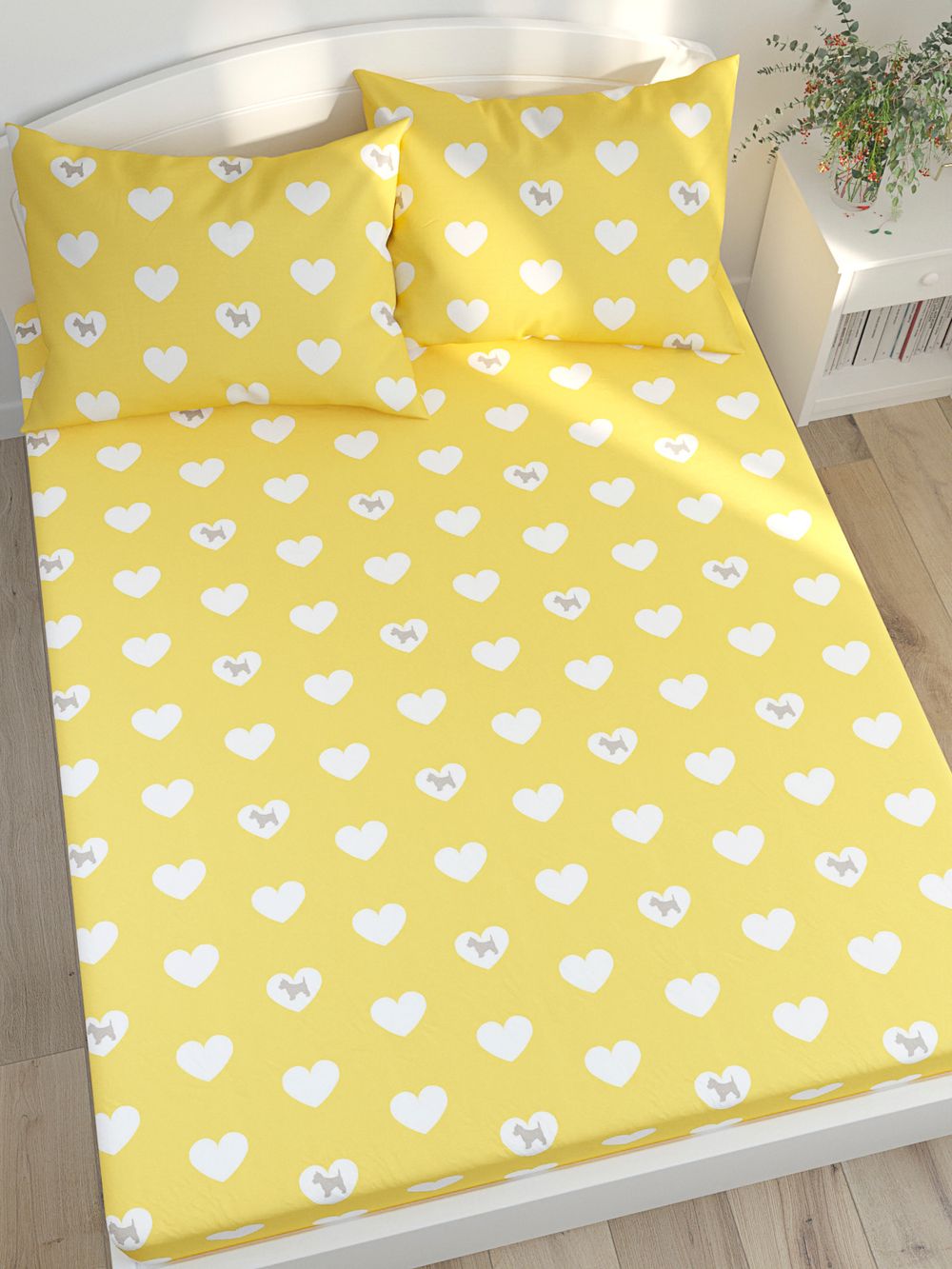 Постельное белье Сказка "Жизель" 1,5-сп Наволочка 50х70 см 1 шт Простынь 150х215 см Пододеяльник 145х215 см, перкаль