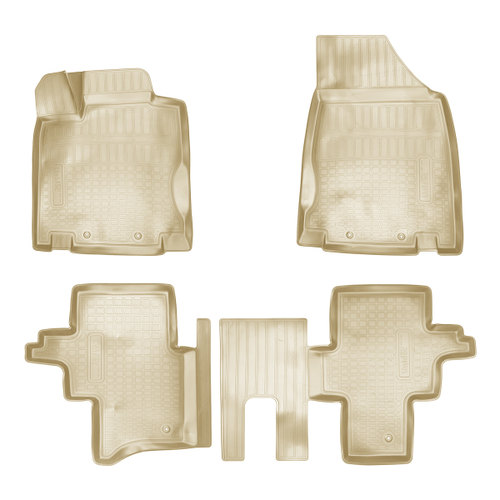 Ковры в салон Norplast/Unidec для Nissan Pathfinder в кузове R52 (2014-), Бежевый, 5 мест, арт.NPA11-C61-454-B