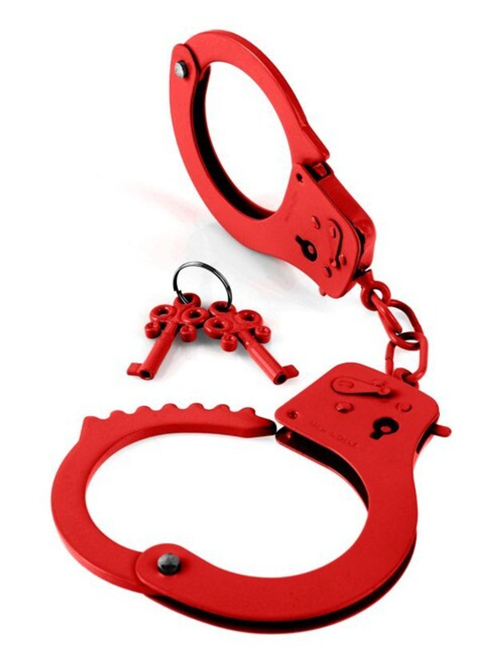 Наручники металлические Designer Cuffs красные (Цвет: красный)