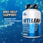 EVLution Nutrition, NiteLean, поддержка для снижения веса в ночное время, 30 растительных капсул