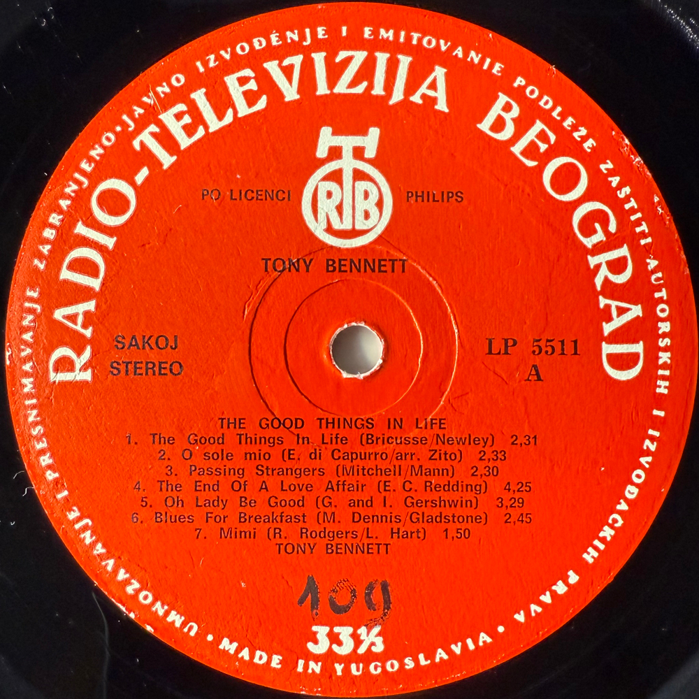 Tony Bennett ‎– The Good Things In Life (Югославия 1975г.)