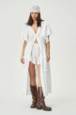 Туника-халат Джипси белая