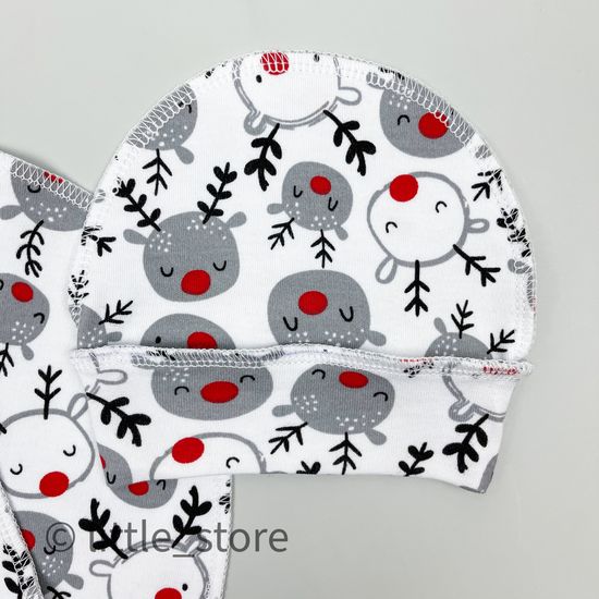 Кокон новогодний "Оленята" с шапочкой