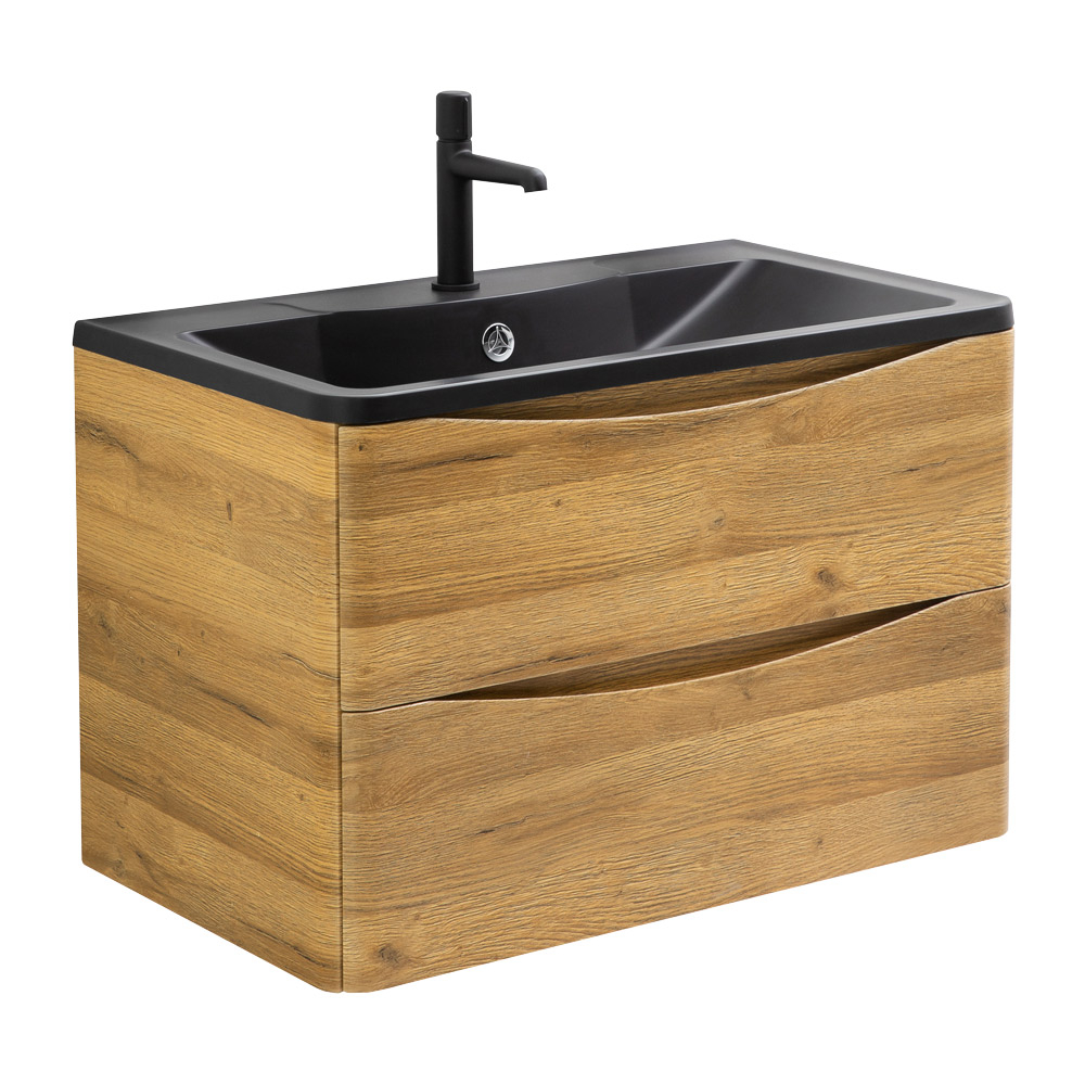 Мебель для ванной комнаты подвесная BelBagno ACQUA-800-2C-SO-RR 80см Rovere Rustico