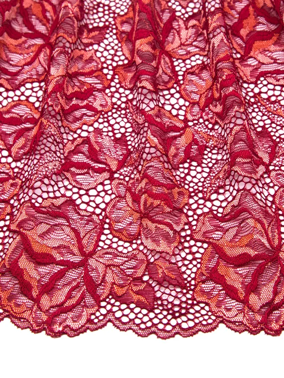 03-242 Кружево эластичное 23 см, марсала