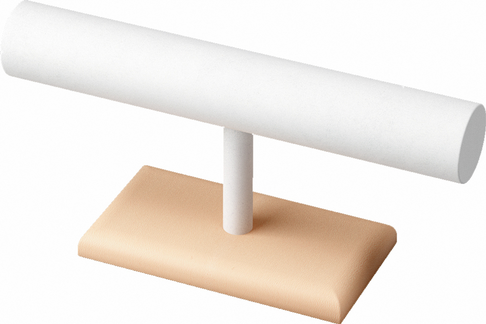 Подставка для браслетов/часов/Т-образная/валик d-40 мм./основание/ф.№6 (резинка)/Н-120 мм.