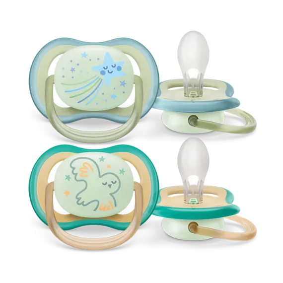 Əmzik \ Philips Avent Ultra air soother nighttime, 0-6m, 2-pack, deco boy