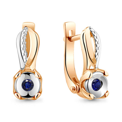 942194к Серьги из Золота с сапфирами