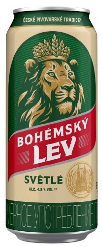 Пиво Лидское Богемский Лев / Lidskae Bohemsky Lev 0.45 - банка