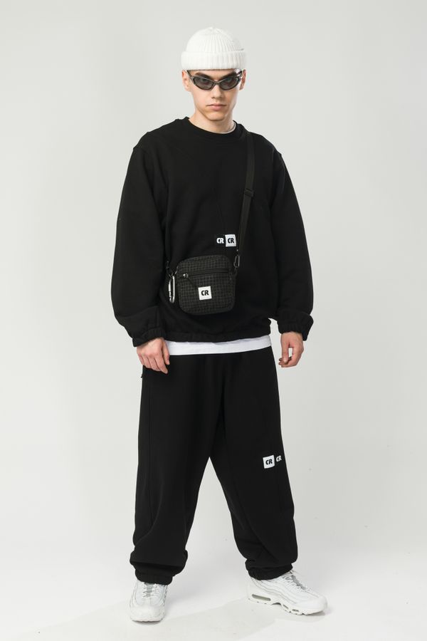 Толстовка крюнек Two Phase Crew Черный/Черный - фото 4