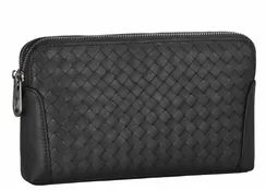 Клатч Bottega Veneta Intrecciato черный