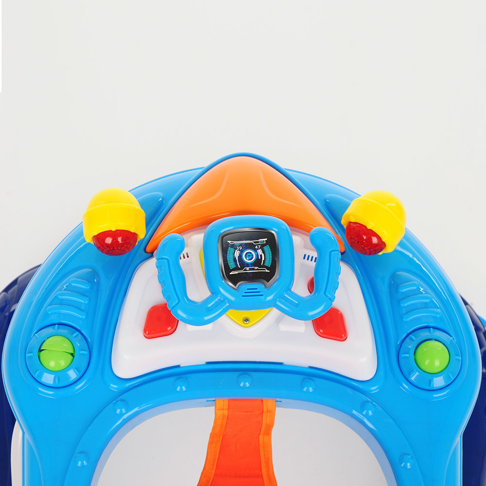 BAMBOLA Ходунки Самолёт (8 колес,игрушки,муз) (62*53*57)  Dark blue+Blue/Синий