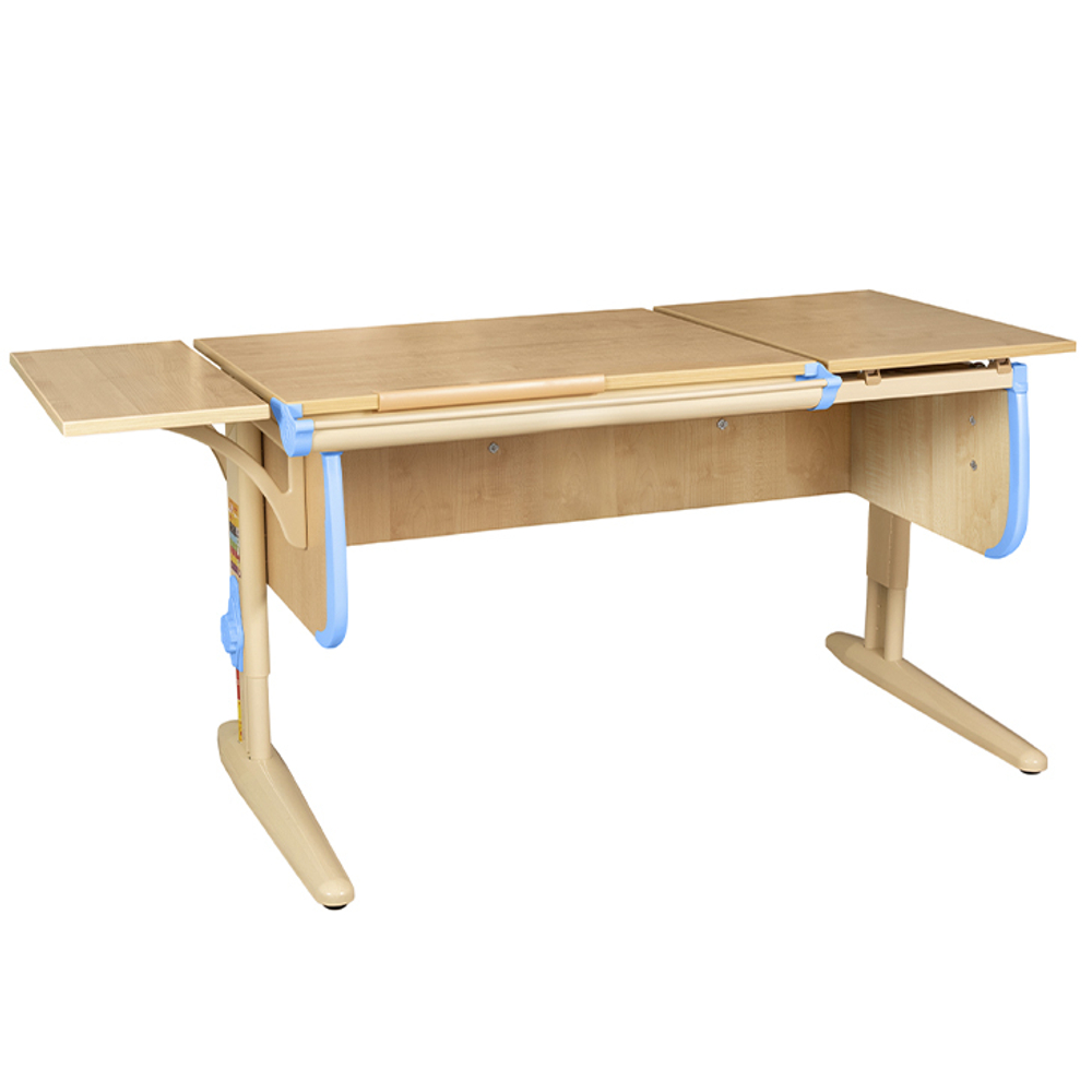 Растущая парта с короткой боковой полкой Дэми СУТ 25-01-БК1 (1500×610 мм)