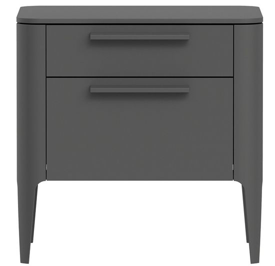 Тумба прикроватная Type 2 ящика ширина 50 см (темно-серый)